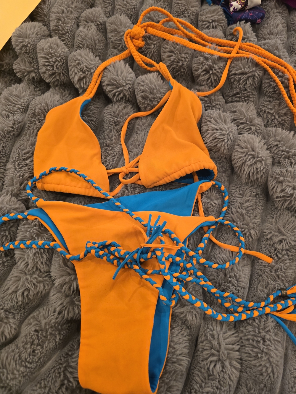 Mary Grace Swim Sexy Orange and Blue Bikini Swimsuit.